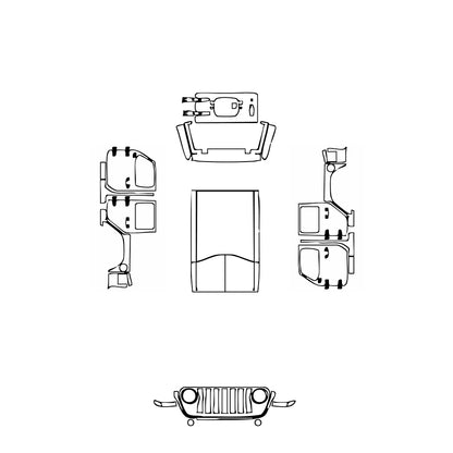 Pre-Cut PPF JEEP Wrangler 4 Door Rubicon 392 2020 - PPF-Kits
