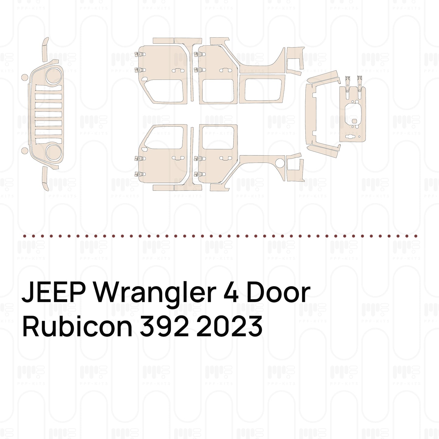 Pre-Cut PPF JEEP Wrangler 4 Door Rubicon 392 2023