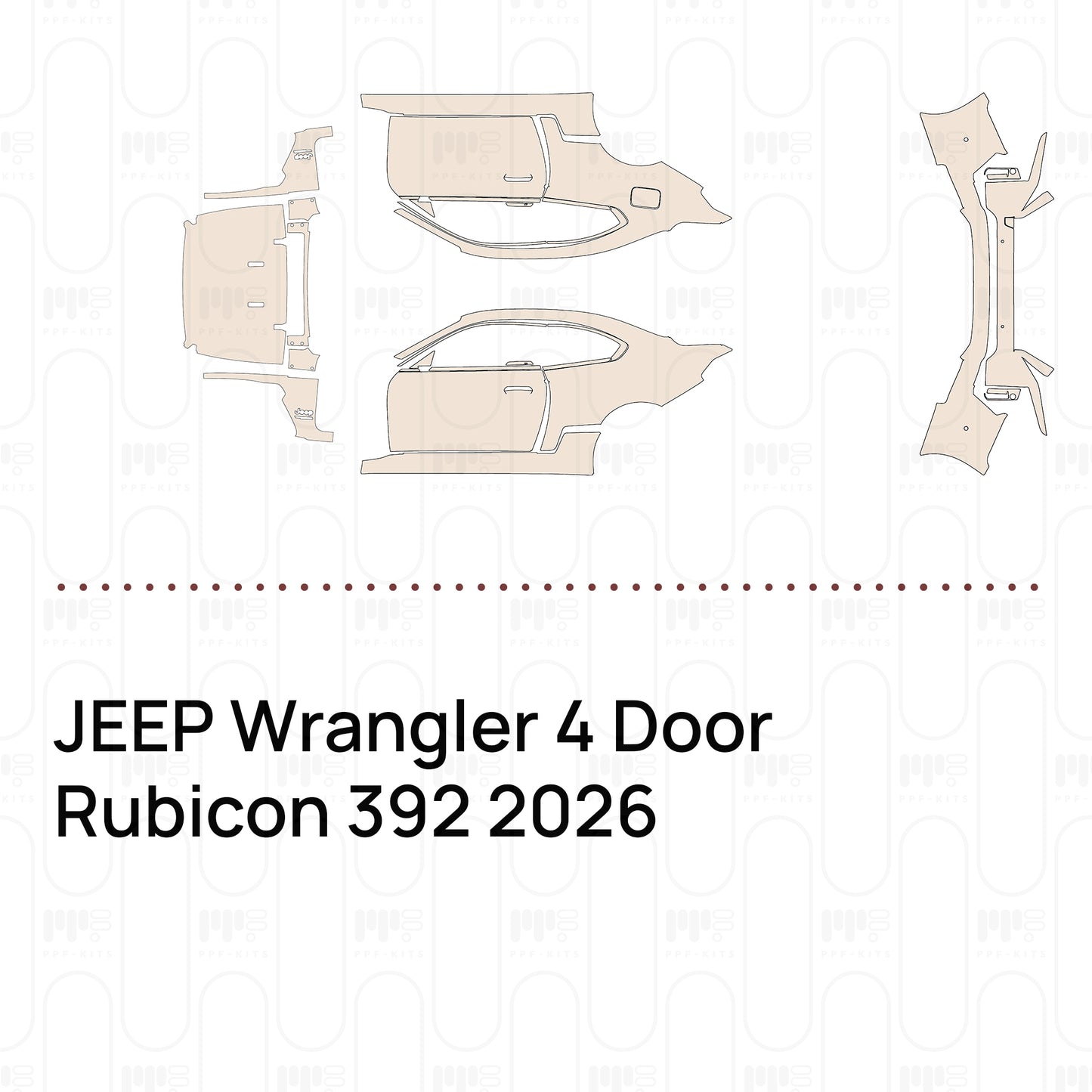 Pre-Cut PPF JEEP Wrangler 4 Door Rubicon 392 2026