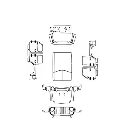 Pre-Cut PPF JEEP Wrangler 4 Door Sport 2019 - PPF-Kits