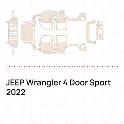 Pre-Cut PPF JEEP Wrangler 4 Door Sport 2022