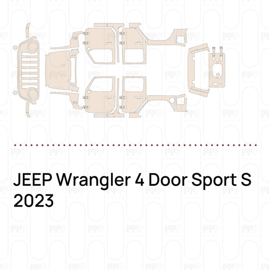 Pre-Cut PPF JEEP Wrangler 4 Door Sport S 2023
