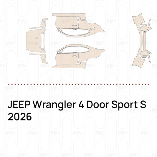 Pre-Cut PPF JEEP Wrangler 4 Door Sport S 2026