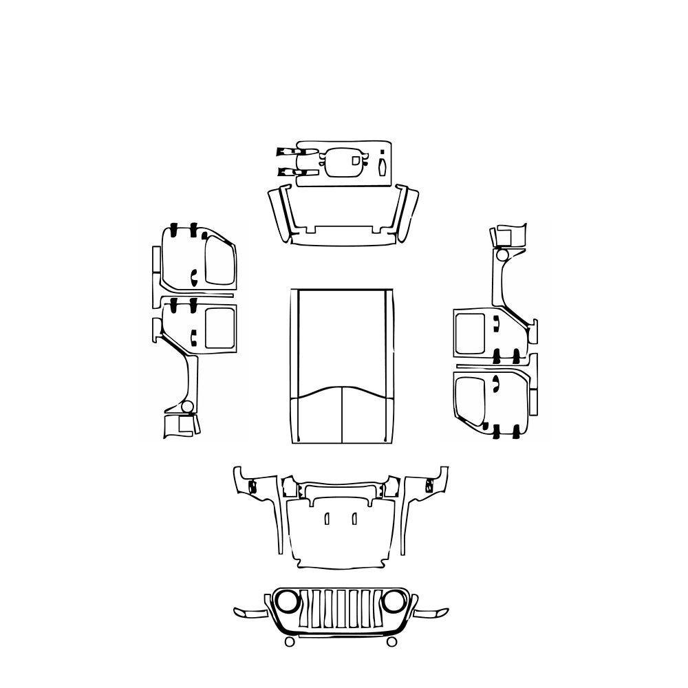 Pre-Cut PPF JEEP Wrangler 4 Door Willys 2021 - PPF-Kits