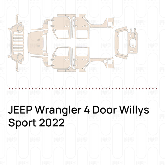 Pre-Cut PPF JEEP Wrangler 4 Door Willys Sport 2022