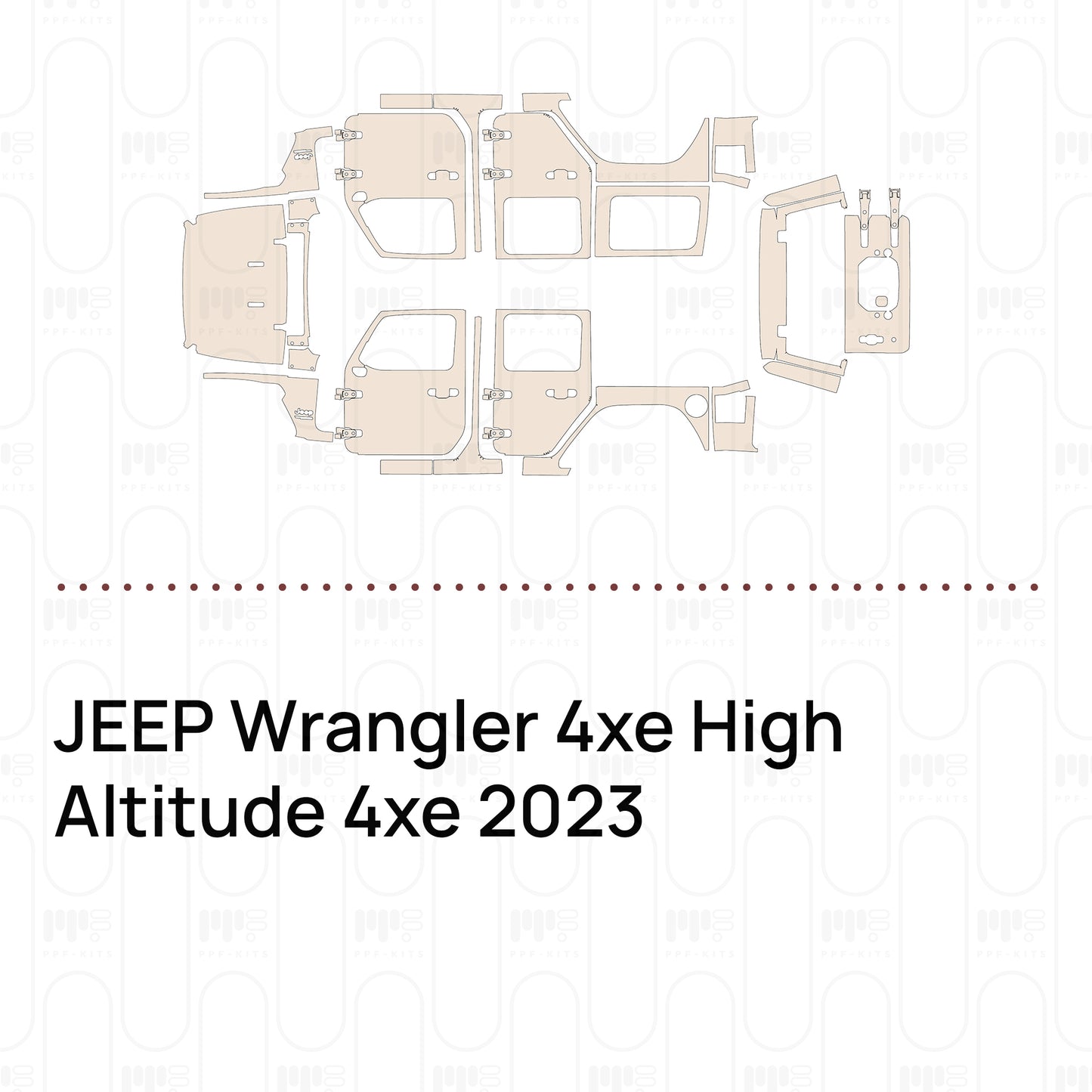 Pre-Cut PPF JEEP Wrangler 4xe High Altitude 4xe 2023