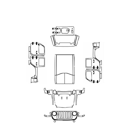 Pre-Cut PPF JEEP Wrangler 4xe Sahara 4xe 2020 - PPF-Kits