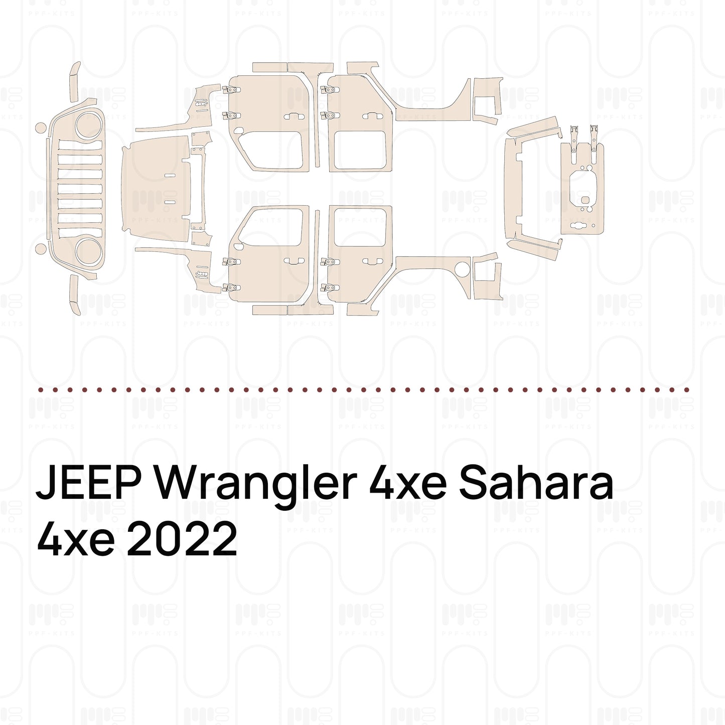 Pre-Cut PPF JEEP Wrangler 4xe Sahara 4xe 2022