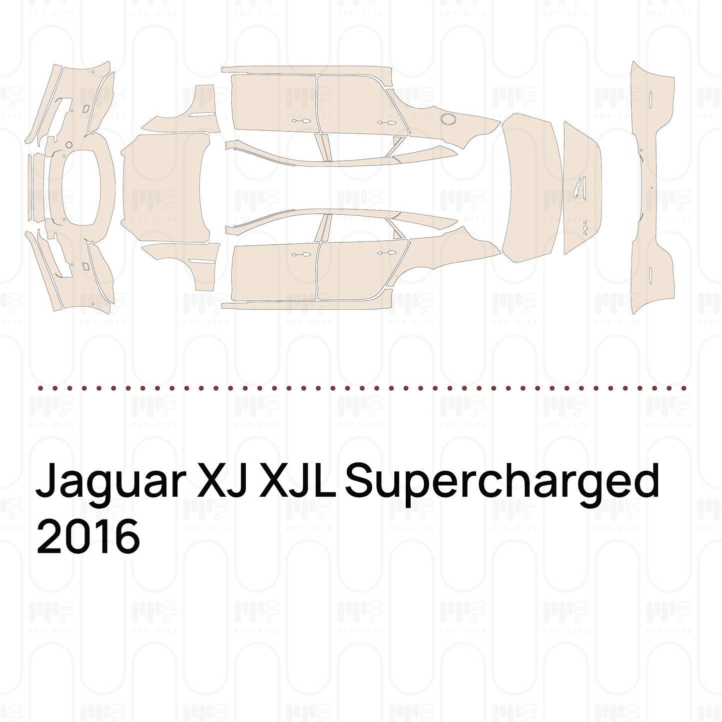 Pre-Cut PPF Jaguar XJ XJL Supercharged 2016