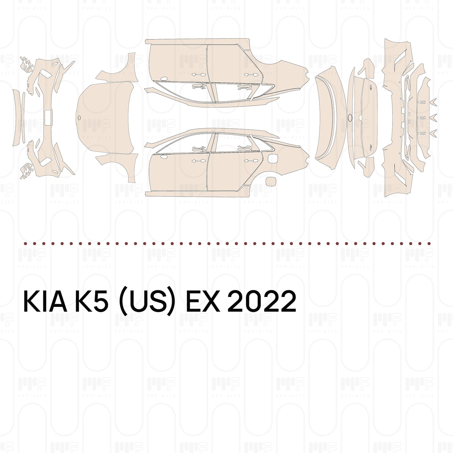 Pre-Cut PPF KIA K5 (US) EX 2022