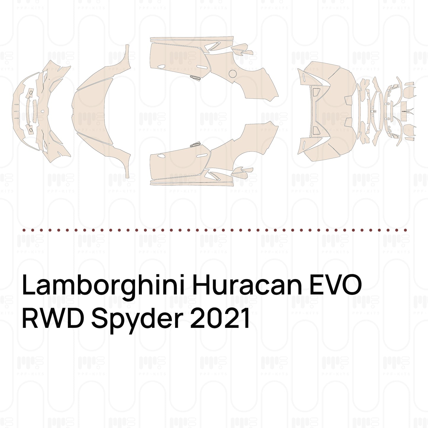 Pre-Cut PPF Lamborghini Huracan EVO RWD Spyder 2021