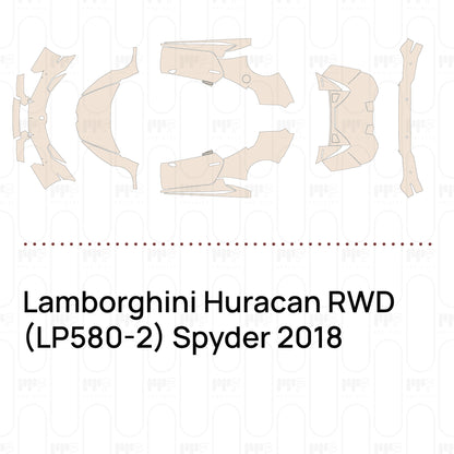 Pre-Cut PPF Lamborghini Huracan RWD (LP580-2) Spyder 2018