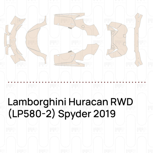 Pre-Cut PPF Lamborghini Huracan RWD (LP580-2) Spyder 2019