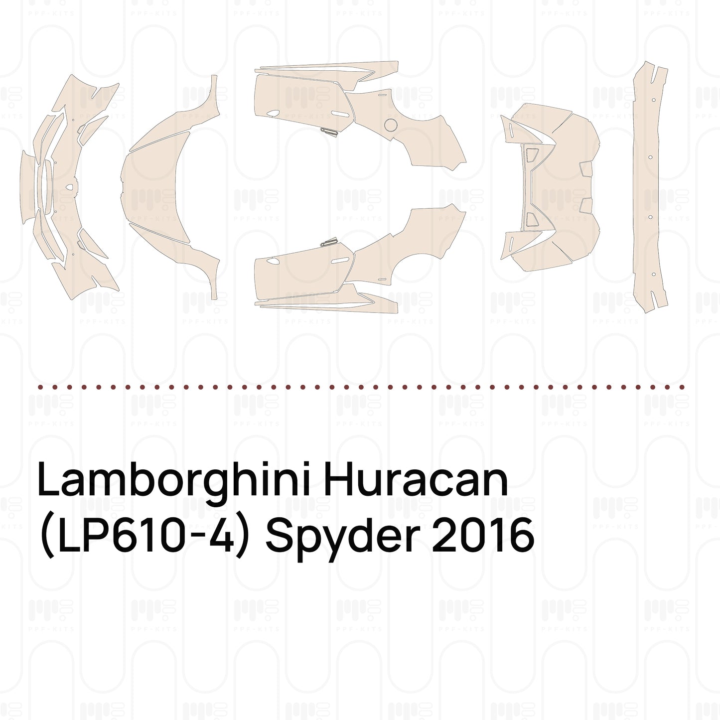 Pre-Cut PPF Lamborghini Huracan (LP610-4) Spyder 2016