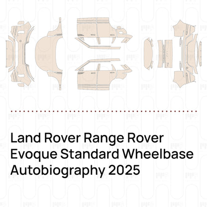 Pre-Cut PPF Land Rover Range Rover Evoque Standard Wheelbase Autobiography 2025