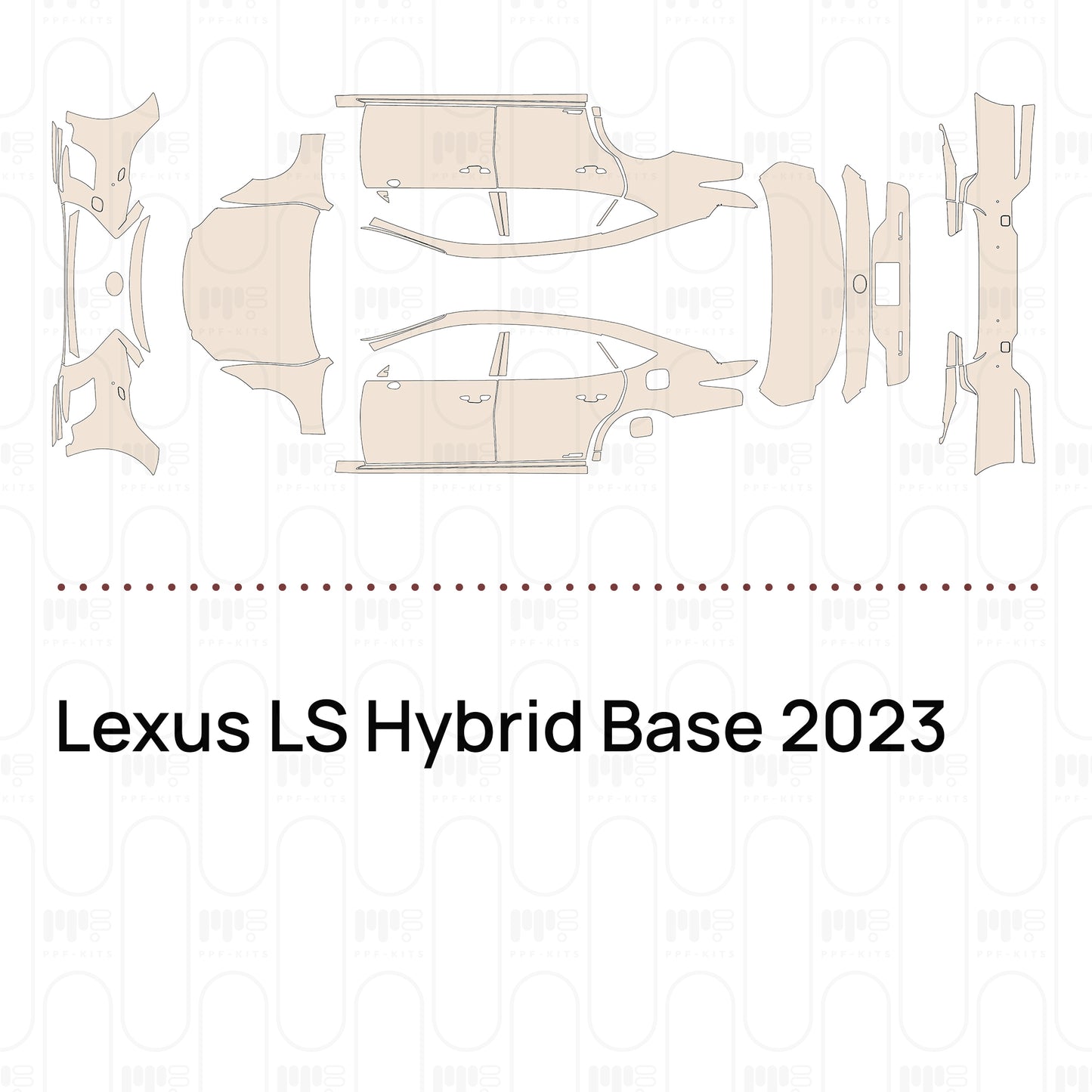 Pre-Cut PPF Lexus LS Hybrid Base 2023