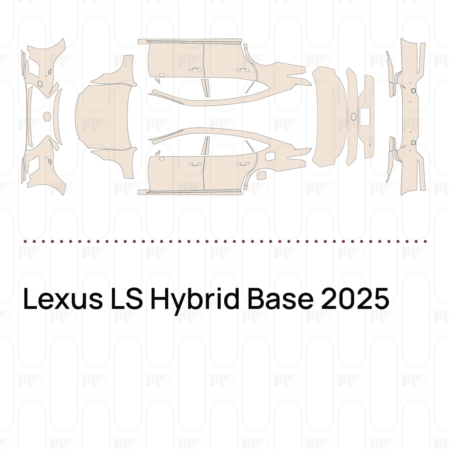 Pre-Cut PPF Lexus LS Hybrid Base 2025