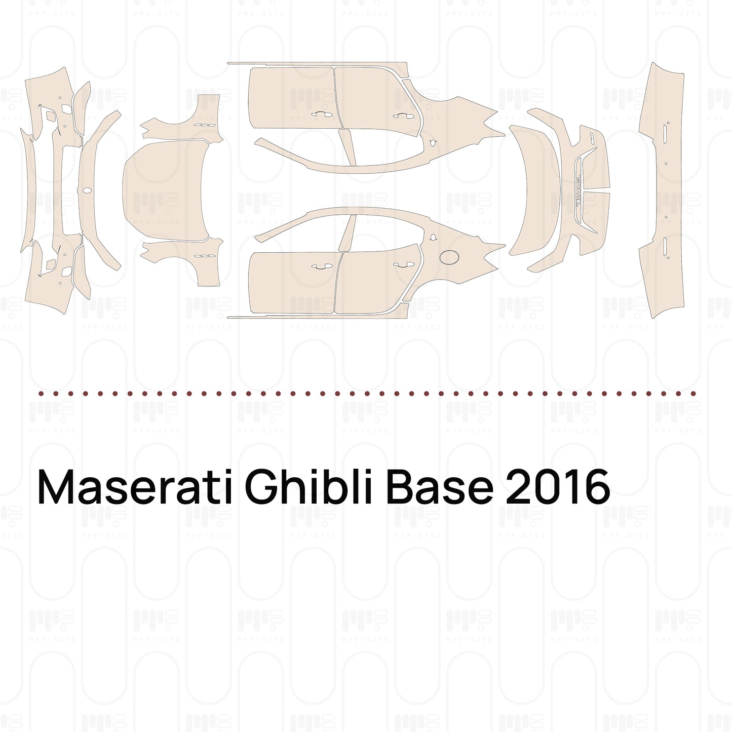 Pre-Cut PPF Maserati Ghibli Base 2016