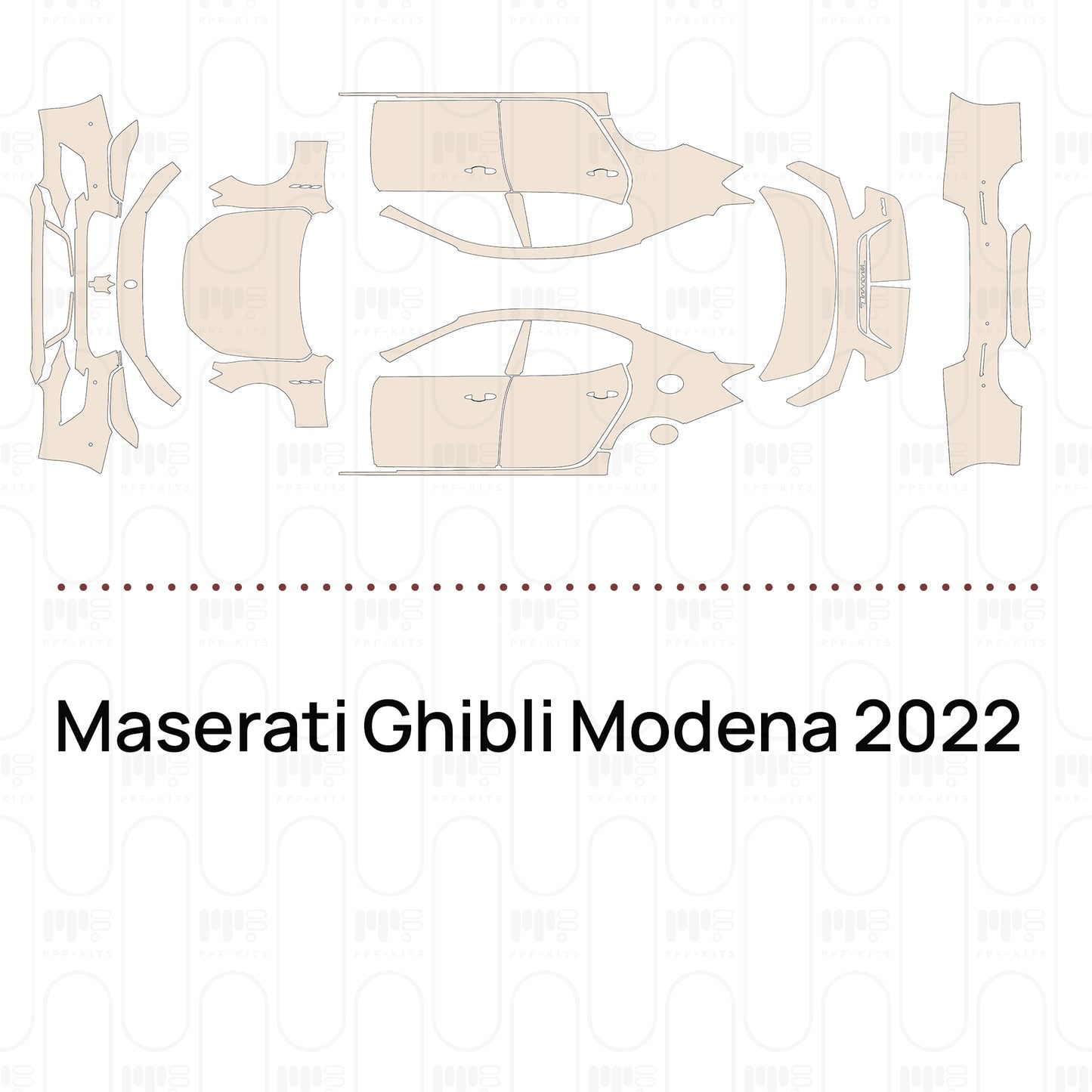 Pre-Cut PPF Maserati Ghibli Modena 2022