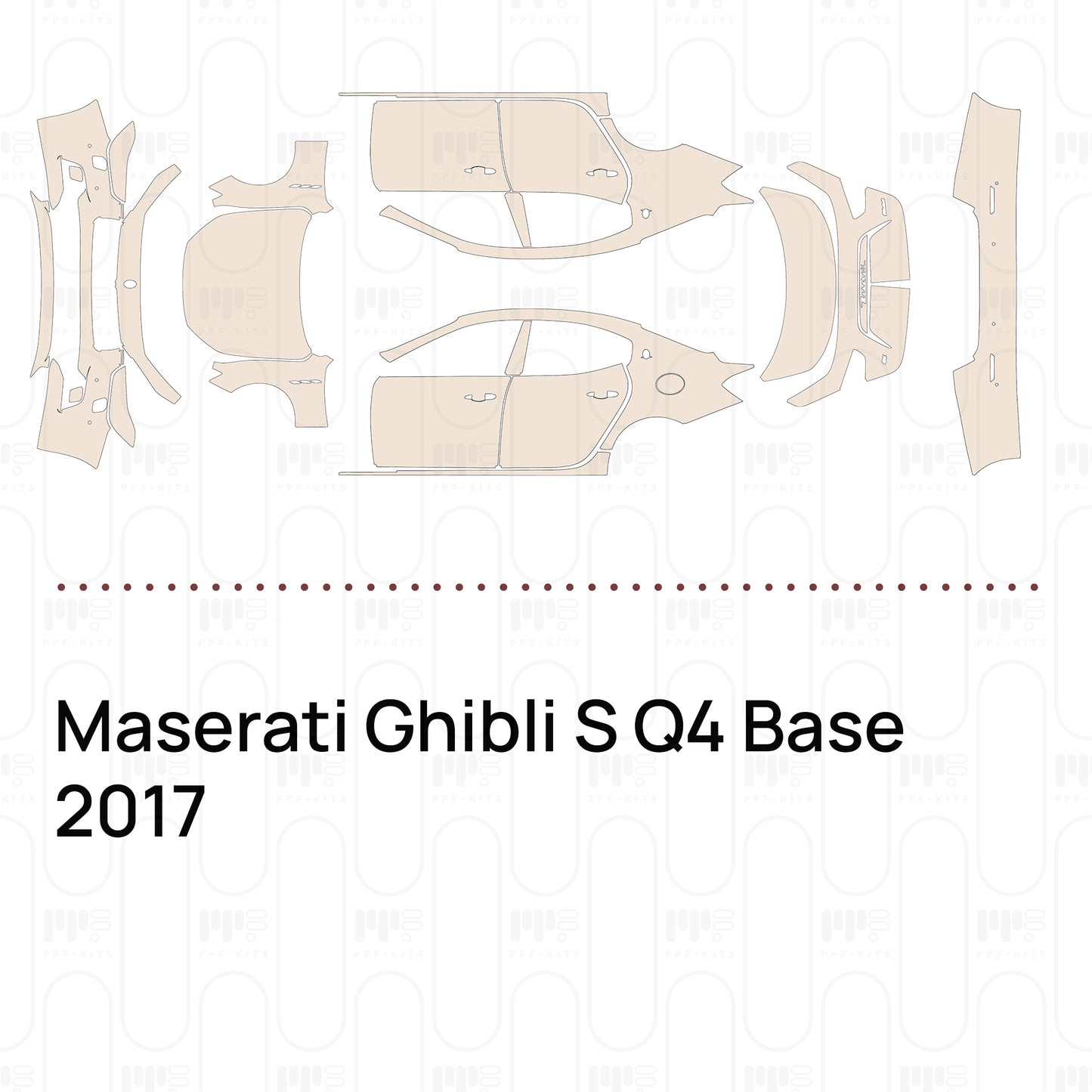 Pre-Cut PPF Maserati Ghibli S Q4 Base 2017