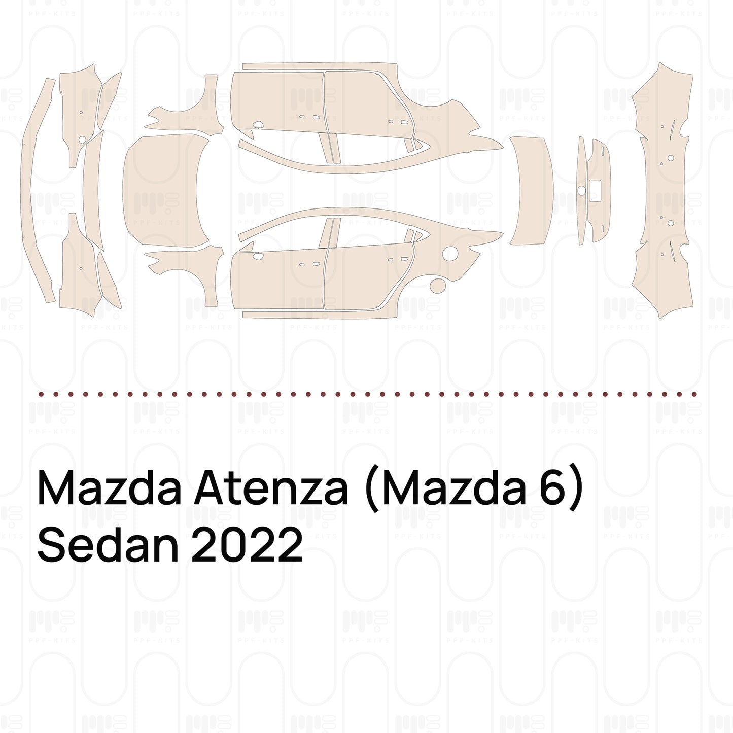 Pre-Cut PPF Mazda Atenza (Mazda 6) Sedan 2022
