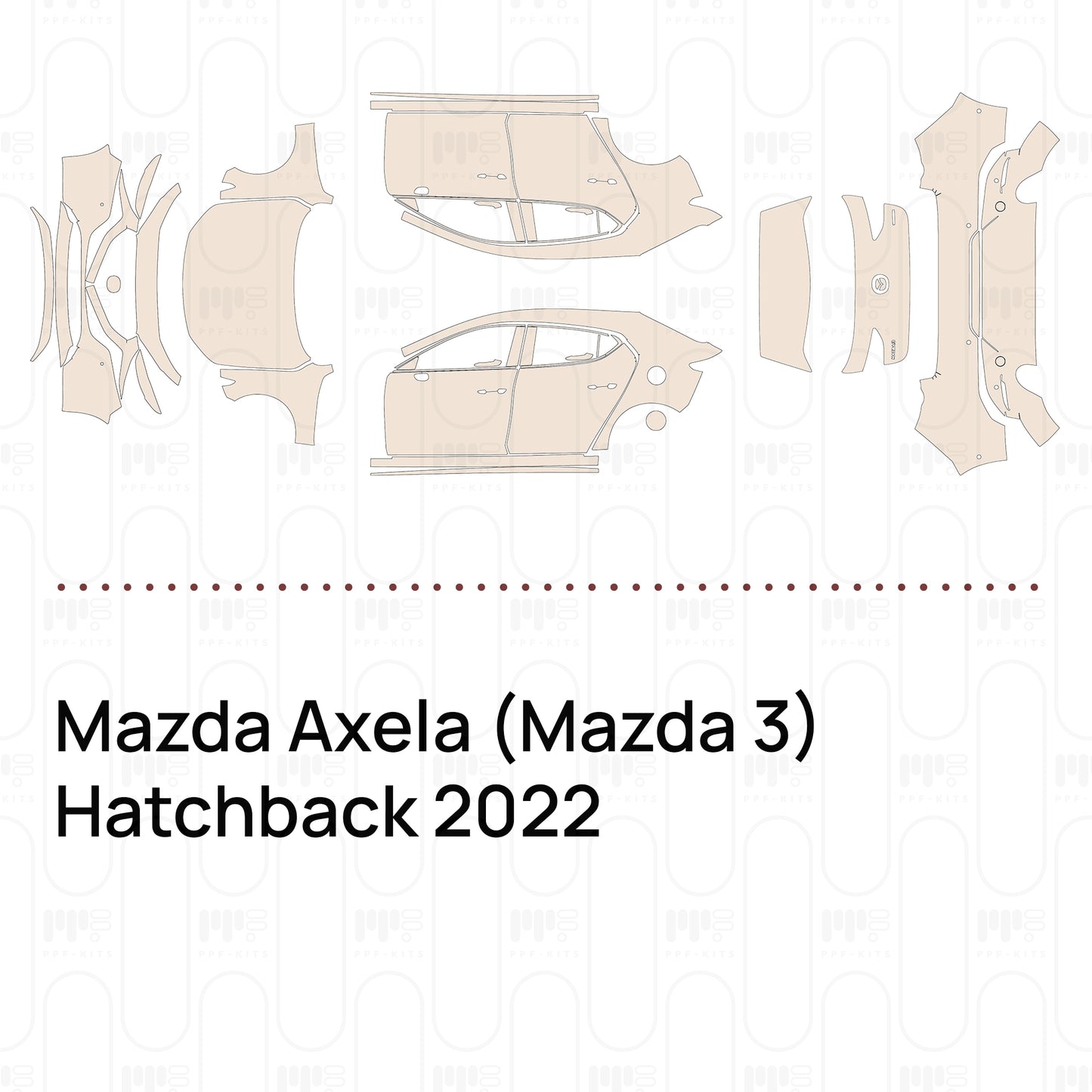 Pre-Cut PPF Mazda Axela (Mazda 3) Hatchback 2022