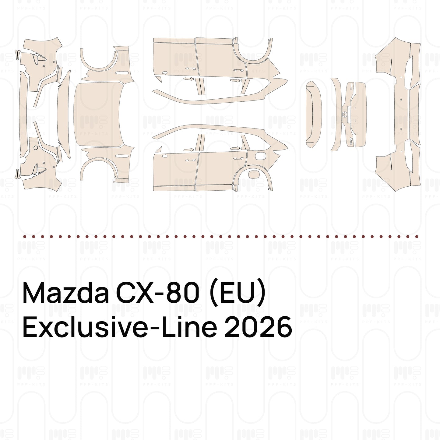 Pre-Cut PPF Mazda CX-80 (EU) Exclusive-Line 2026