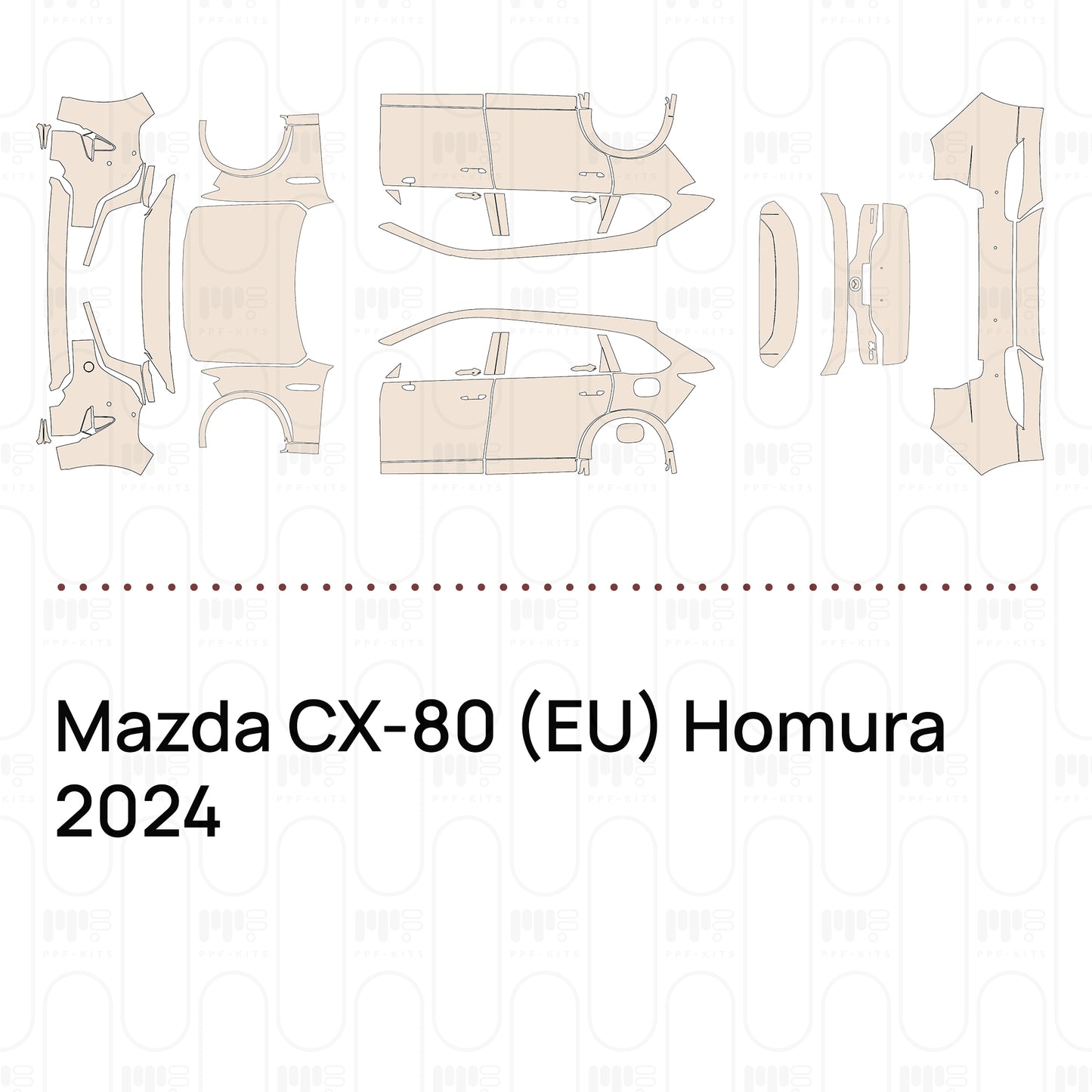 Pre-Cut PPF Mazda CX-80 (EU) Homura 2024