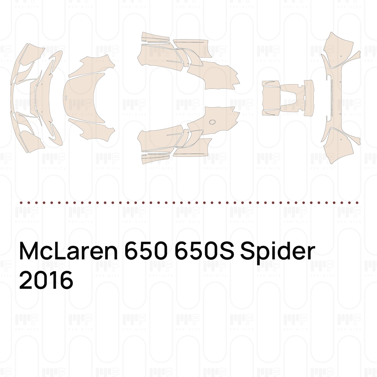 Pre-Cut PPF McLaren 650 650S Spider 2016