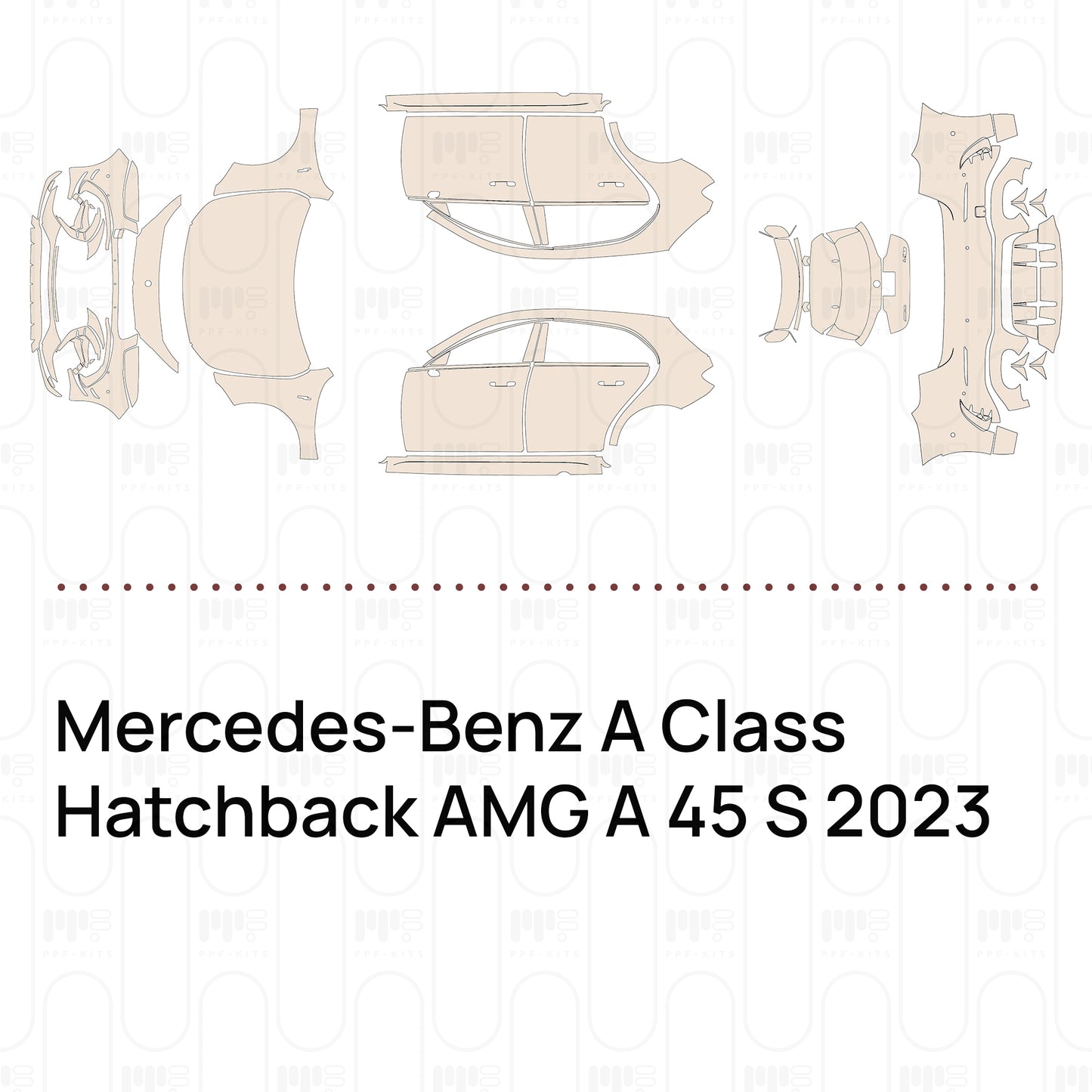 Pre-Cut PPF Mercedes-Benz A Class Hatchback AMG A 45 S 2023