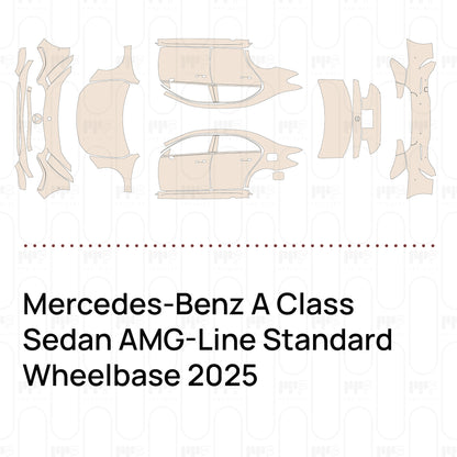 Pre-Cut PPF Mercedes-Benz A Class Sedan AMG-Line Standard Wheelbase 2025
