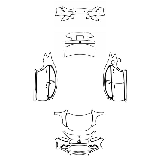 Pre-Cut PPF Mercedes-Benz A Class Sedan AMG Line Standard Wheelbase 2019 - PPF-Kits