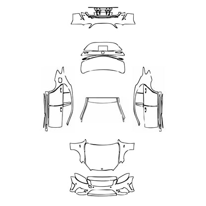 Pre-Cut PPF Mercedes-Benz C Class Sedan AMG C43 2021 - PPF-Kits