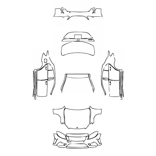 Pre-Cut PPF Mercedes-Benz C Class Sedan AMG Line Standard Wheelbase 2019 - PPF-Kits