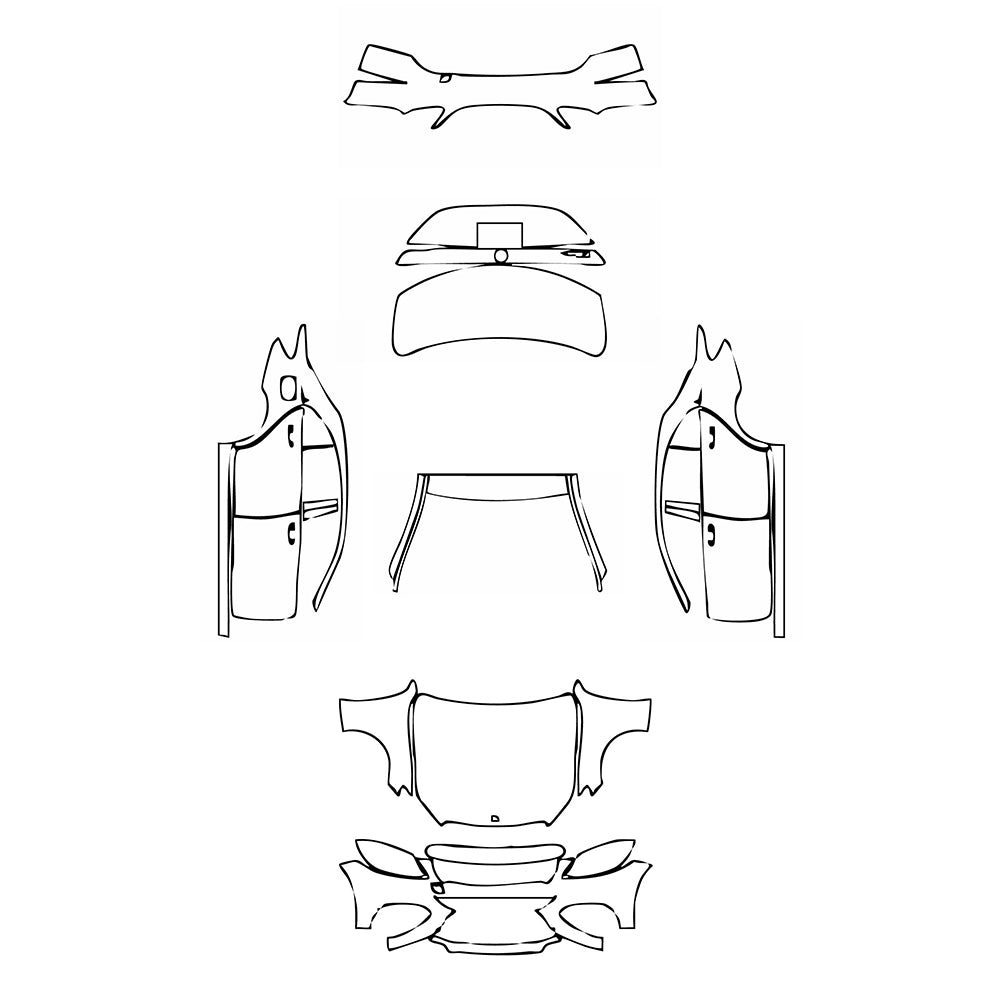Pre-Cut PPF Mercedes-Benz C Class Sedan Base Extended Wheelbase 2017 - PPF-Kits