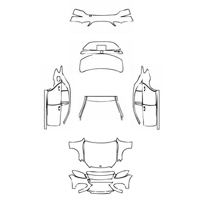 Pre-Cut PPF Mercedes-Benz C Class Sedan Base Extended Wheelbase 2018 - PPF-Kits