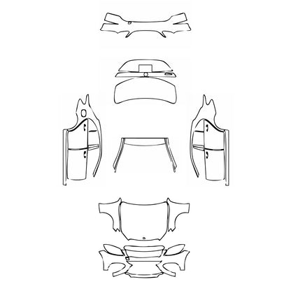 Pre-Cut PPF Mercedes-Benz C Class Sedan Base Standard Wheelbase 2015 - PPF-Kits