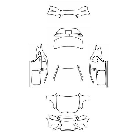 Pre-Cut PPF Mercedes-Benz C Class Sedan Base Standard Wheelbase 2018 - PPF-Kits