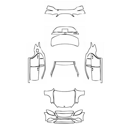 Pre-Cut PPF Mercedes-Benz C Class Sedan Base Standard Wheelbase 2021 - PPF-Kits