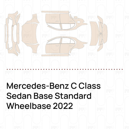 Pre-Cut PPF Mercedes-Benz C Class Sedan Base Standard Wheelbase 2022