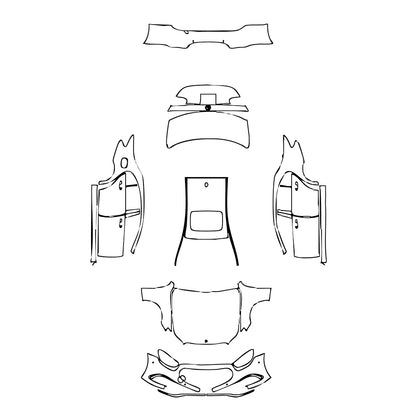Pre-Cut PPF Mercedes-Benz E Class Sedan Luxury Standard Wheelbase 2021 - PPF-Kits