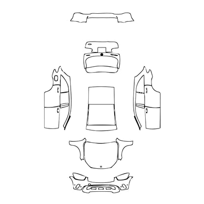 Pre-Cut PPF Mercedes-Benz GLC SUV Extended Wheelbase (GLC L) Base 2020 - PPF-Kits