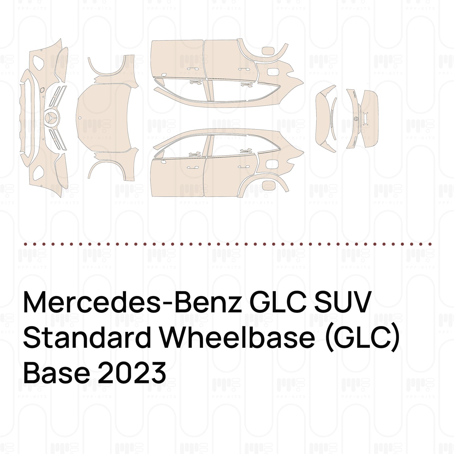Pre-Cut PPF Mercedes-Benz GLC SUV Standard Wheelbase (GLC) Base 2023