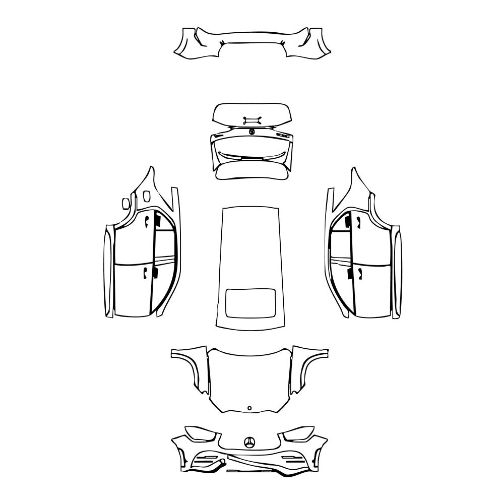Pre-Cut PPF Mercedes-Benz GLE GLE SUV AMG line 2021 - PPF-Kits