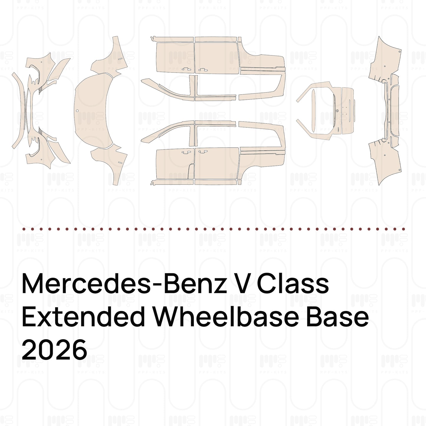 Pre-Cut PPF Mercedes-Benz V Class Extended Wheelbase Base 2026