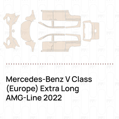 Pre-Cut PPF Mercedes-Benz V Class (Europe) Extra Long AMG-Line 2022