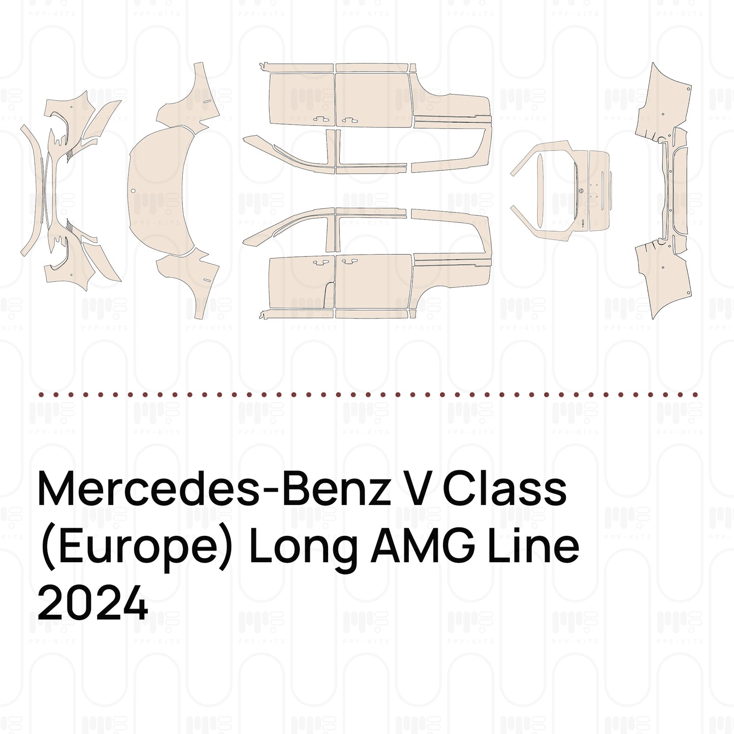 Pre-Cut PPF Mercedes-Benz V Class (Europe) Long AMG Line 2024