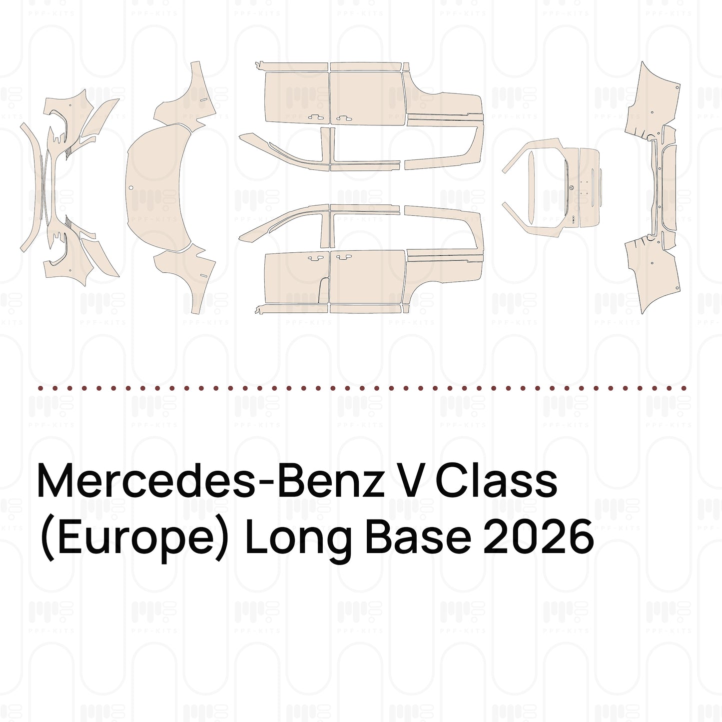 Pre-Cut PPF Mercedes-Benz V Class (Europe) Long Base 2026