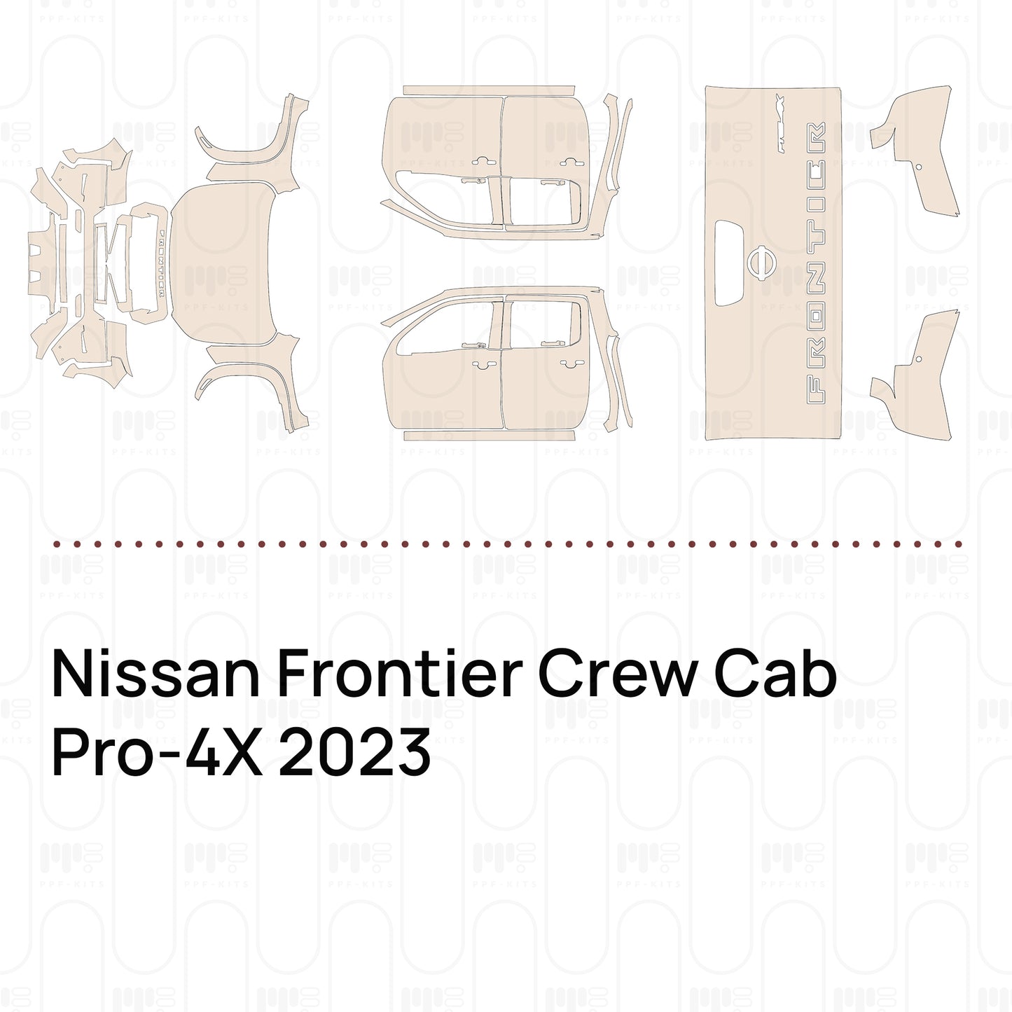 Pre-Cut PPF Nissan Frontier Crew Cab Pro-4X 2023