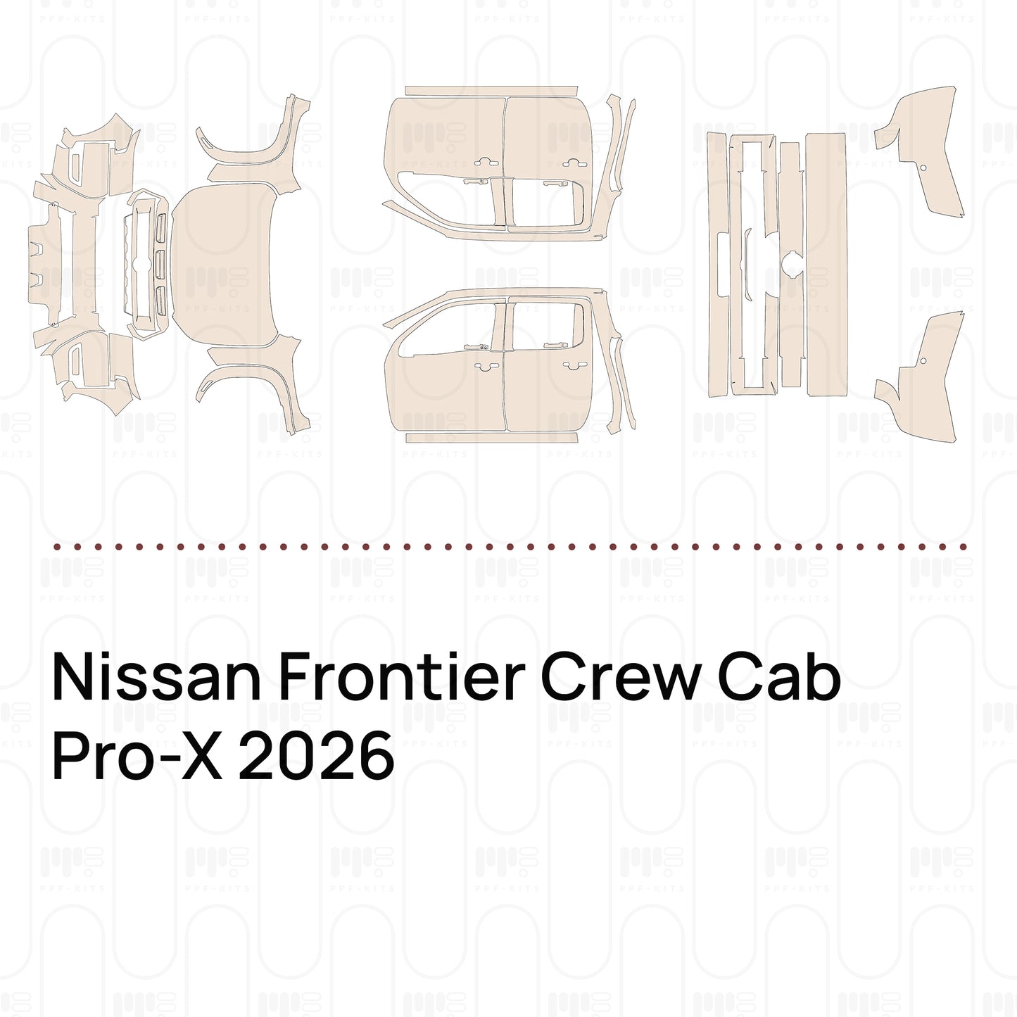 Pre-Cut PPF Nissan Frontier Crew Cab Pro-X 2026